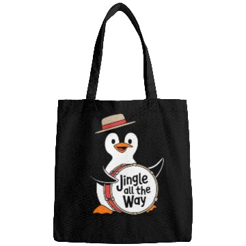 Discover Jingle All The Way Penguin Drummer Fun Holiday Bags