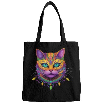 Discover Cute Cat Mardi Gras Carnival Cat Lover Bags