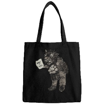 Discover Surreal Wolf Boss Man – Dark Office Humor Bags