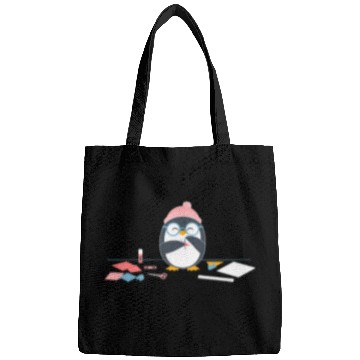 Discover Crafting Hobby Penguin with Scissors Relaxation Bags