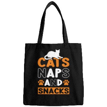 Discover Cats Naps and Snacks Design Bags