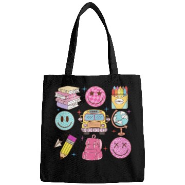 Discover Back To School School Bus Smiling Faces Pencil Cra Bags