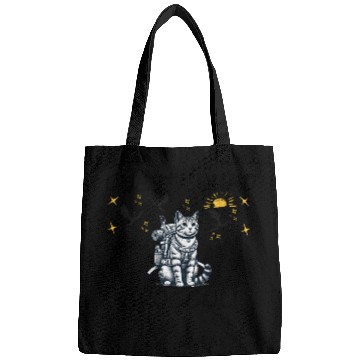 Discover Retro Quest Fantasy Squad Broccoli Funny Cat Lover Bags
