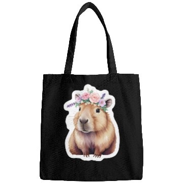 Discover Capybara with Flowers Bags