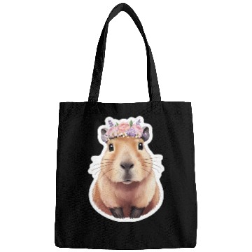 Discover Capybara with Flowers Bags