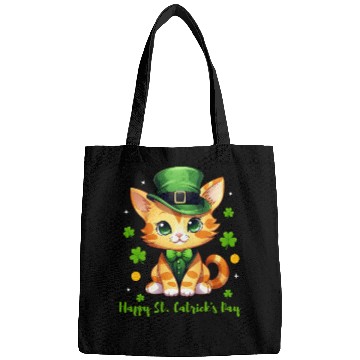 Discover Happy St Catrick's Day Cat St Patrick's Day Bags