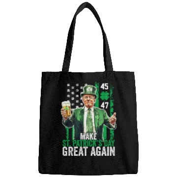 Discover Make St Patricks Day Great Again Funny Trump Bags