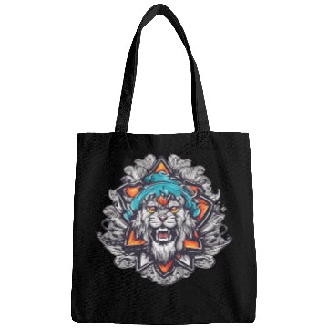 Discover lion face Bags