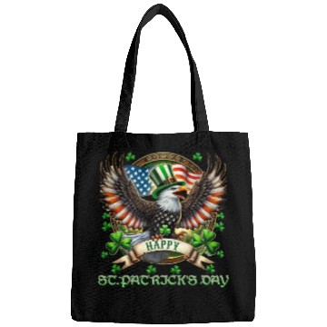 Discover Happy St. Patricks Day Eagle With Shamrock And Bags