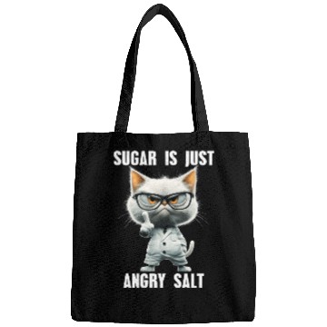 Discover Sugar Is Just Angry Salt Cat Science Meme Bags