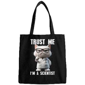 Discover Trust Me I'm A Scientist Science Cat Meme Bags