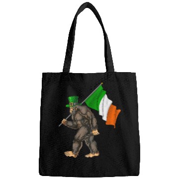 Discover St. Patrick's Day Bigfoot Ireland Flag Bags