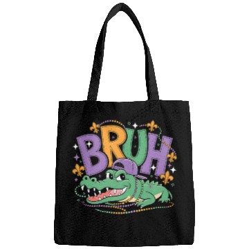 Discover Mardigator Alligator Bruh Mardi Gras Bags