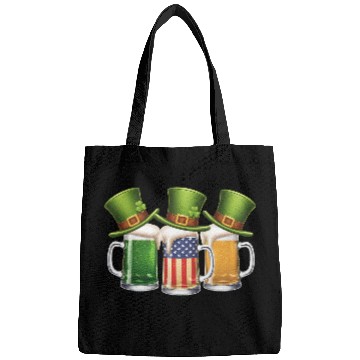 Discover Ireland Beer Flag Frothy Irish Beer Mugs Flag Bags