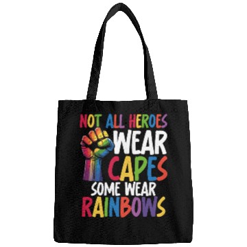 Discover Not All Heroes Wear Capes LGBTQ+ Pride Equality Bags