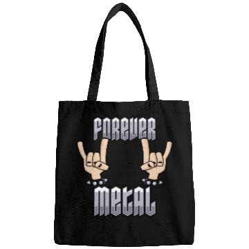 Discover Forever Metal Heavy Metal Devil Horns Hand Gesture Bags