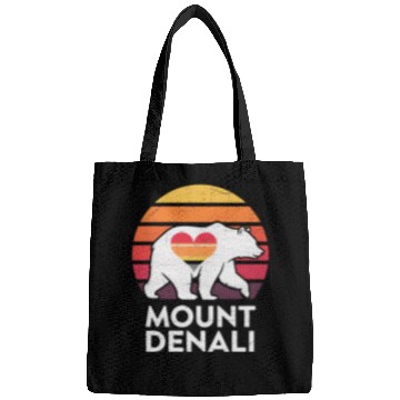 Discover Vintage Bear Mount Denali Sunset Wilderness Bags