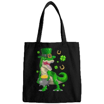 Discover Happy St Patricks Day Dinosaur T-Rex Bags
