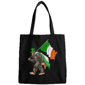 Discover St. Patrick's Day Bigfoot Ireland Flag Bags