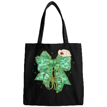 Discover Coquette Patricks Day Bow Nurse Shamrock Lucky Bags