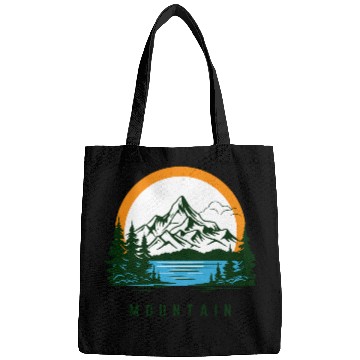 Discover Mountain Forest Sea Iconic View Bags