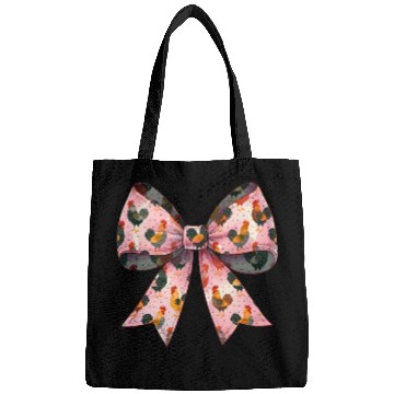 Discover Coquette Bow Chicken Pattern Farm Farmer Bags
