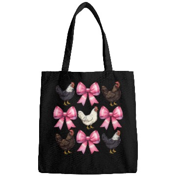 Discover Coquette Bow Chicken Farm Farmer Pink Mothers Day Bags