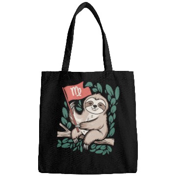 Discover Charming Virgo Zodiac Sloth Embracing the Stars Bags