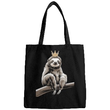 Discover Royal Sloth King Relaxing on Branch Bags