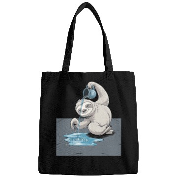 Discover Aquarius Zodiac Sloth Pouring Water with Charm Bags