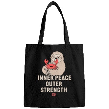 Discover Cancer Zodiac Sloth Inner Peace Outer Strength Bags