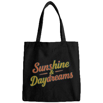 Discover Sunshine & Daydreams Retro Typography Design Bags