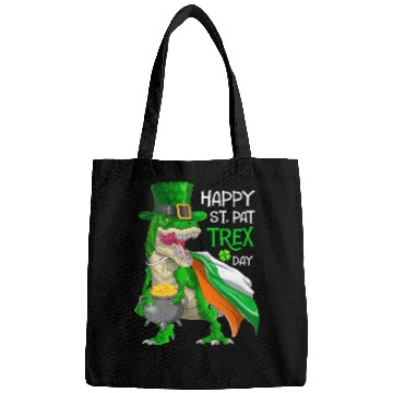 Discover Dinosaur St Patricks Day Happy St Pat Trex T rex Bags