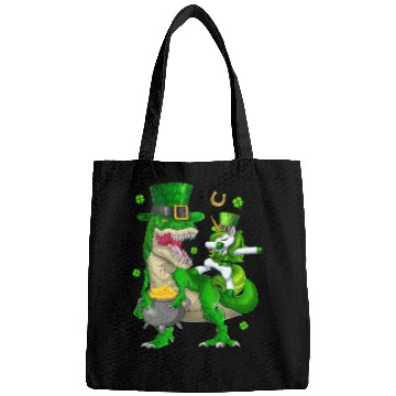 Discover St Patricks Day Dabbing Unicorn Riding Dinosaur Bags