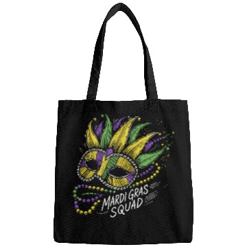 Discover Mardi Gras Squad Mask Beads Festive Vibes Bags