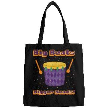 Discover Big Beats, Bigger Beads! Funny Mardi Gras Drumline Bags