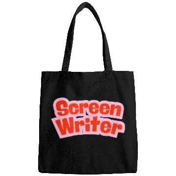 Discover Screen Writer Red Text with Pink Border Bags