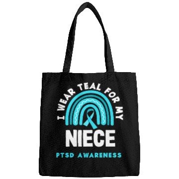 Discover I Wear Teal for My Niece PTSD Awareness Bags