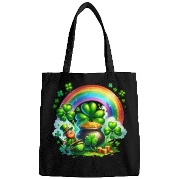 Discover St. Patrick's Day Shamrock Pot Gold Rainbow Bags