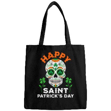 Discover Happy Saint Patrick's Day Irish Sugar Skull Bags