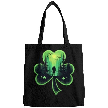Discover St Patrick's Day Bigfoot Sasqautch Irish Bags