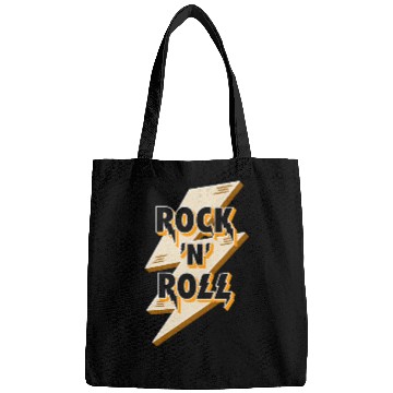 Discover Rock'N'Roll Sign With Lightning Bolt Bags