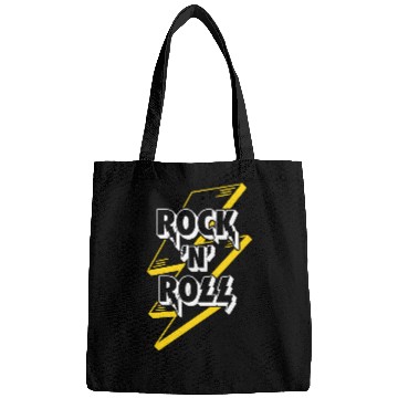 Discover Rock'N'Roll Sign With Lightning Bolt Bags