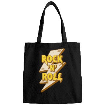 Discover Rock'N'Roll Sign With Lightning Bolt Bags