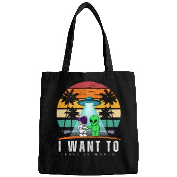 Discover Vintage Alien Sunset Otherworldly Escape Bags