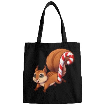 Discover A squirrel with a candy cane tail. Bags