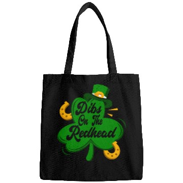 Discover Dibs On The Redhead Funny St Patricks Day Drinking Bags