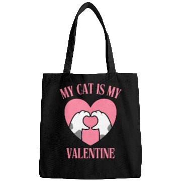 Discover My Cat Is My Valentine Bags