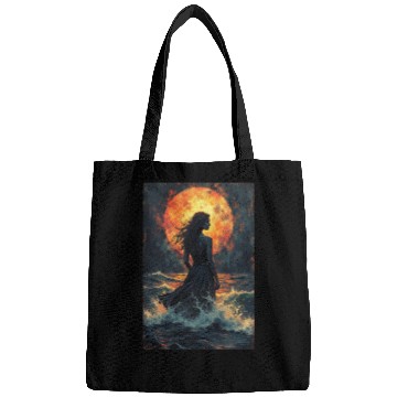 Discover Moonlit Requiem Waves of Ink and Light Bags