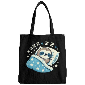 Discover Sloth Sleeping In Bed At Night Time Bags